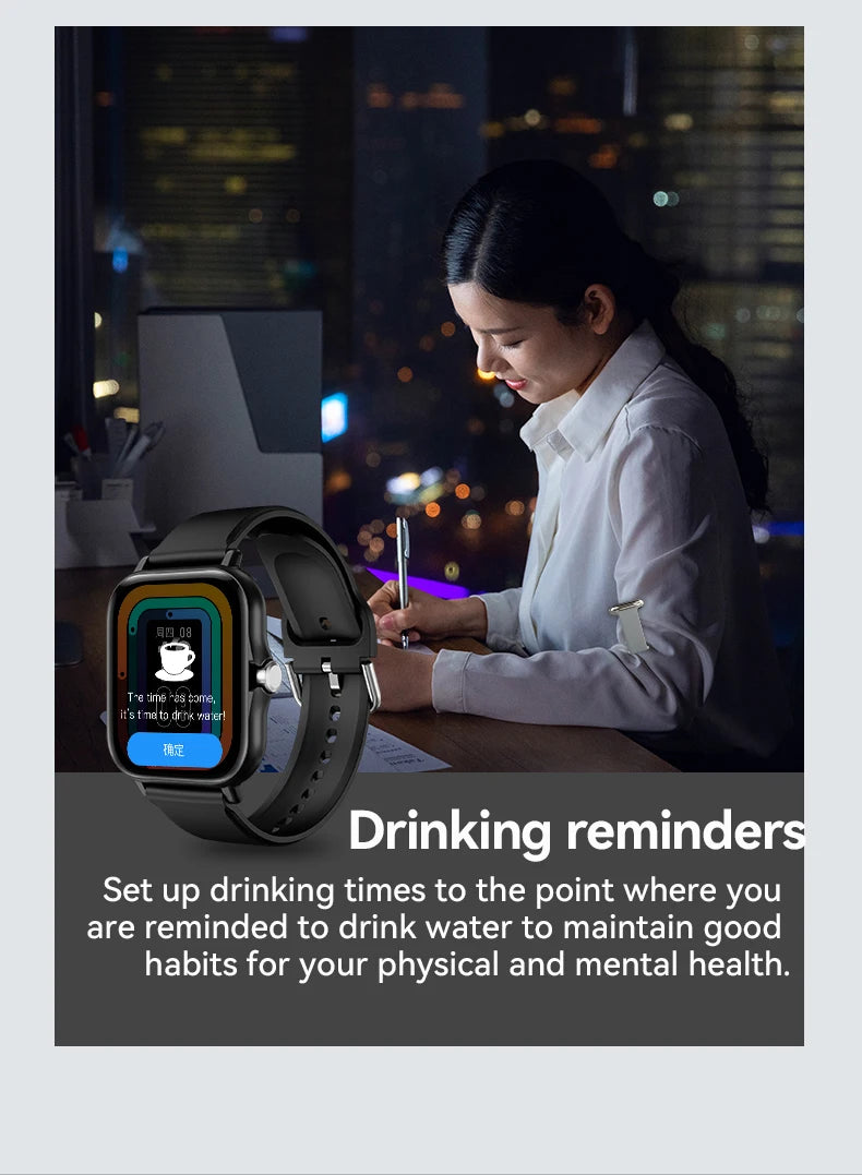 LAXASFIT 2025 Smart Watch Bluetooth Call Fitness Tracker