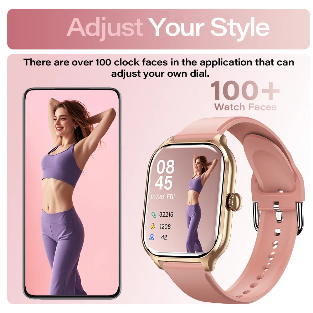 LAXASFIT 2025 Bluetooth Smart Watch with Call & Health Monitoring