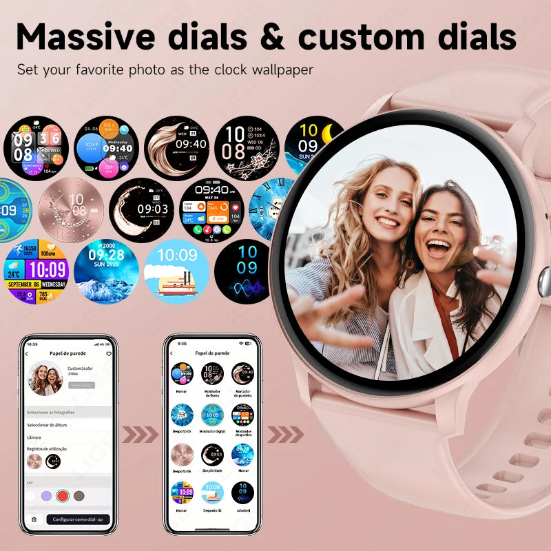 2025 Smart Watch for Women & Men Bluetooth Call Fitness Tracker