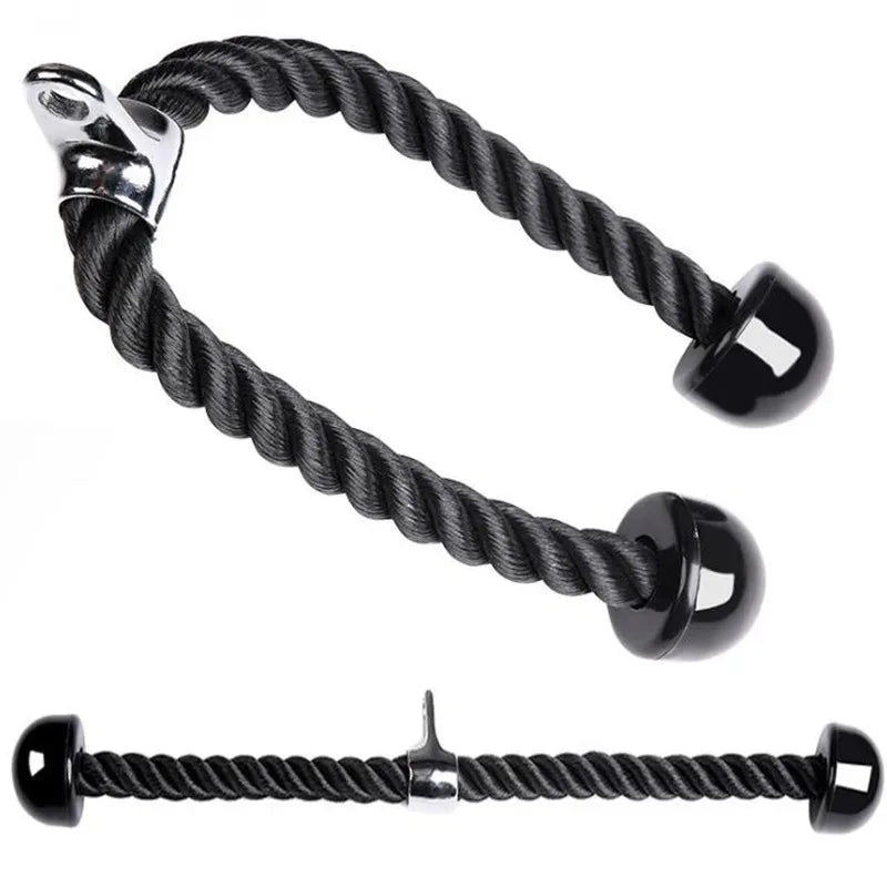 Triceps Pull Down Rope Cable Attachment for Gym Workouts