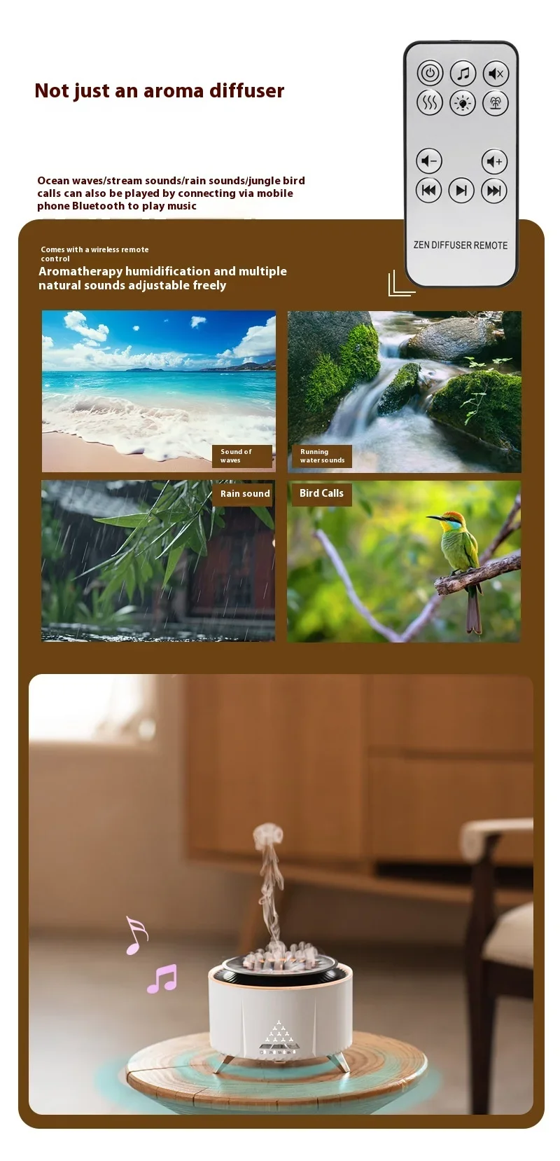 White Noise Volcanic Lava Aromatherapy Humidifier