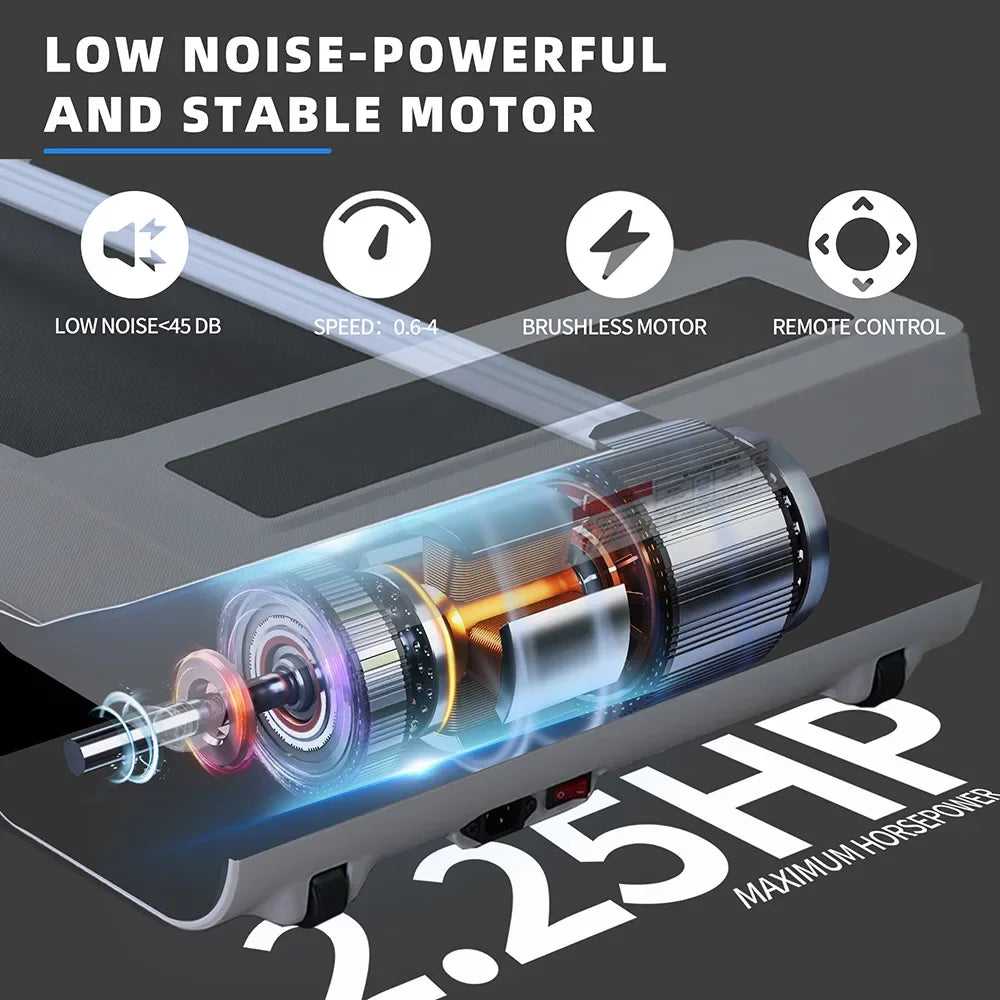 High-Efficiency Brushless Motor Home Treadmill with LED Display