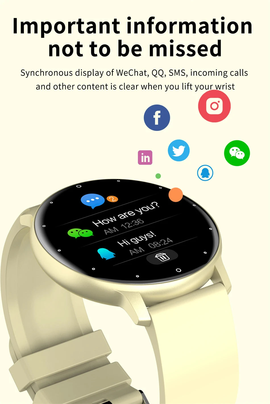 LIGE ZL02 Smart Watch for Women & Men with Bluetooth 5.2 Calls
