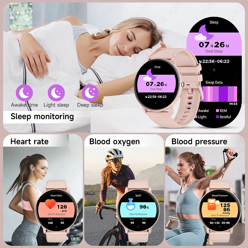 2025 Smart Watch for Women & Men Bluetooth Call Fitness Tracker