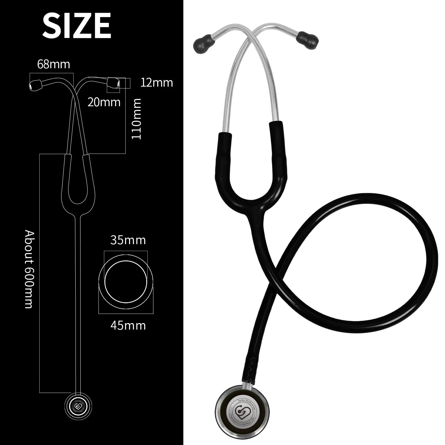 Professional Medical Double-Sided Stethoscope Cardiology Stethoscope