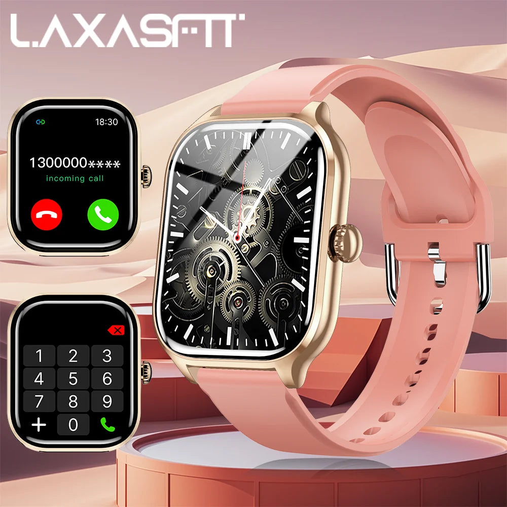 LAXASFIT 2025 Bluetooth Smart Watch with Call & Health Monitoring