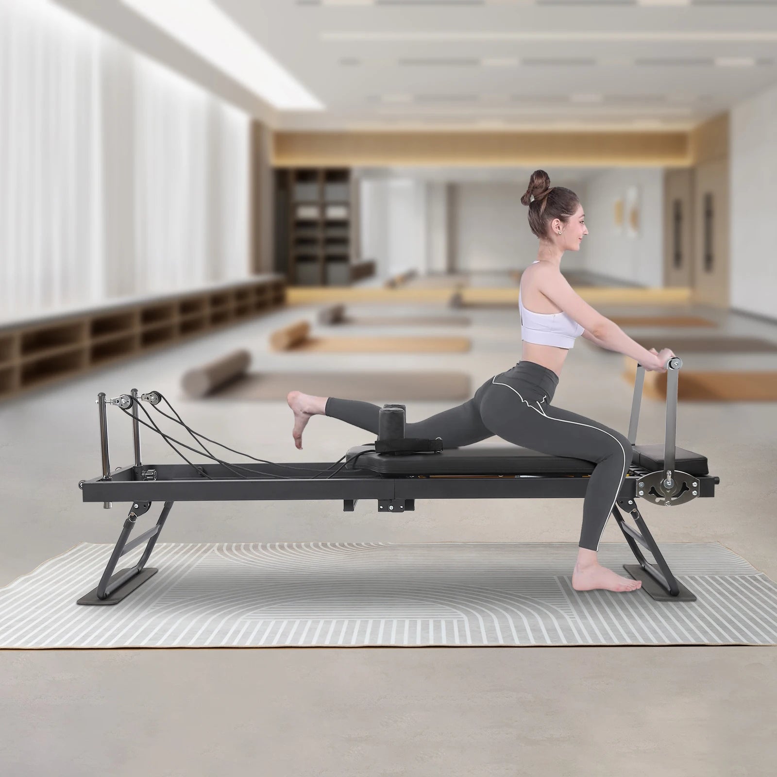 Foldable Steel Pilates Reformer Machine for Home and Office