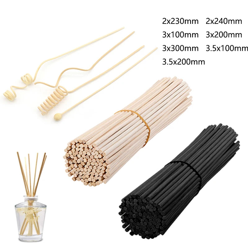 Rattan Reed Diffuser Replacement Sticks for Aromatherapy (2–3.5mm)