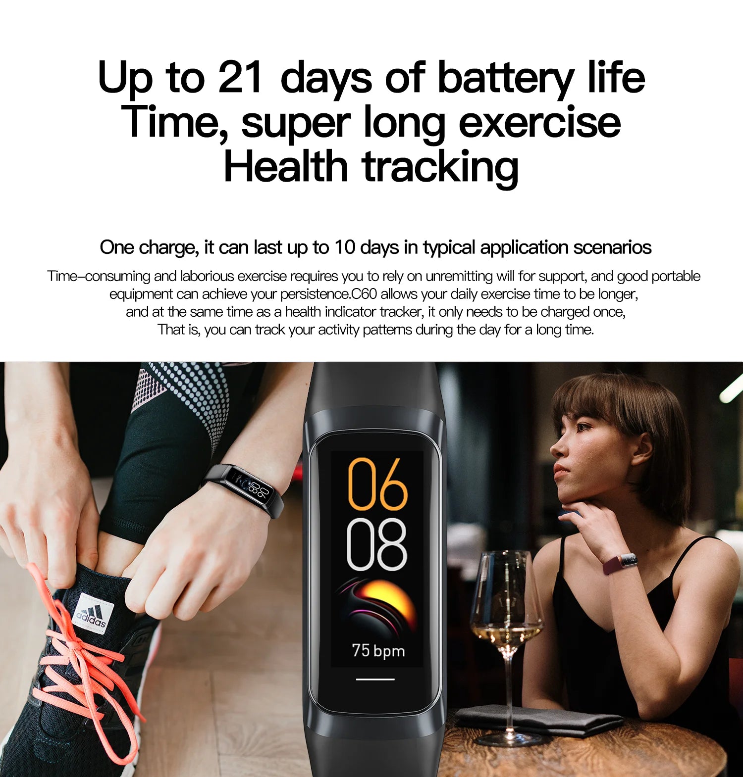 LIGE AMOLED Smart Watch Women Waterproof Fitness Tracker