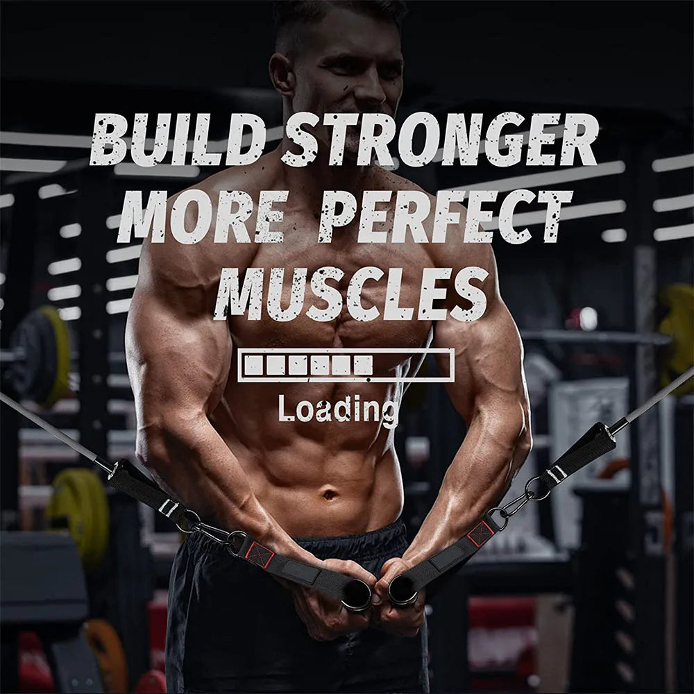 Triceps Pull Down Rope Cable Attachment for Gym Workouts