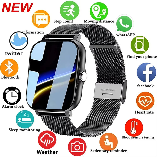 LAXASFIT 2025 Smart Watch Bluetooth Call Fitness Tracker