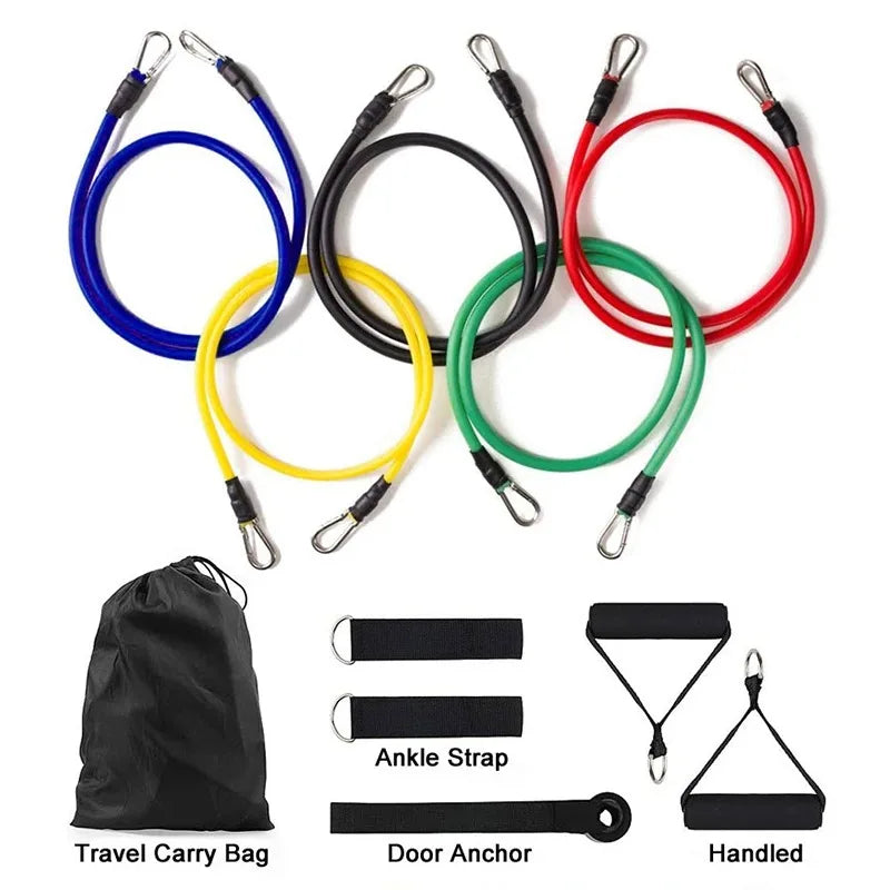11-Piece Resistance Band & Pull Rope Fitness Set
