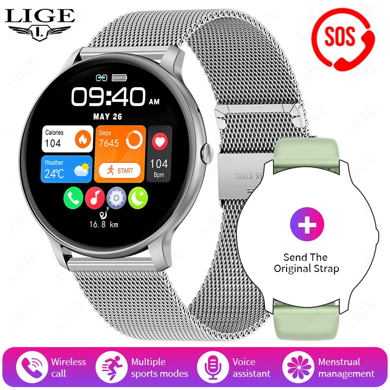 2025 Smart Watch for Women & Men Bluetooth Call Fitness Tracker