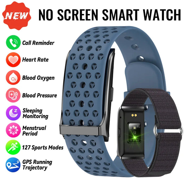 LIGE 2025 No Screen Smart Bracelet Heart Rate Blood Pressure Fitness Tracker