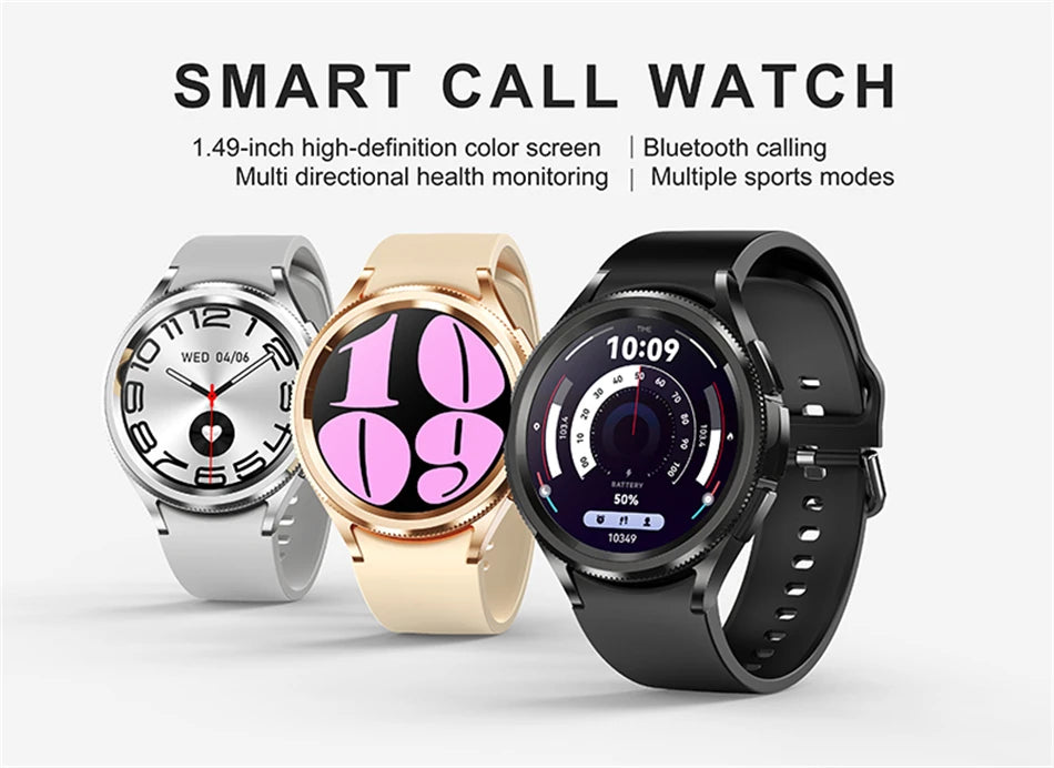Watch 6 Classic 2025 Smart Watch Men Bluetooth Call GPS Fitness Tracker
