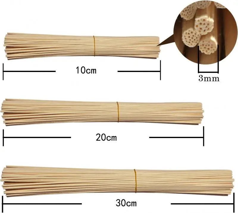 Rattan Reed Diffuser Replacement Sticks for Aromatherapy (2–3.5mm)