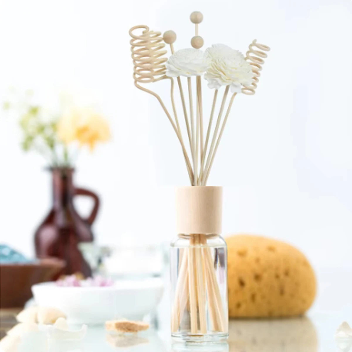 9PCS Flower Rattan Aromatherapy Diffuser Sticks – No Fire
