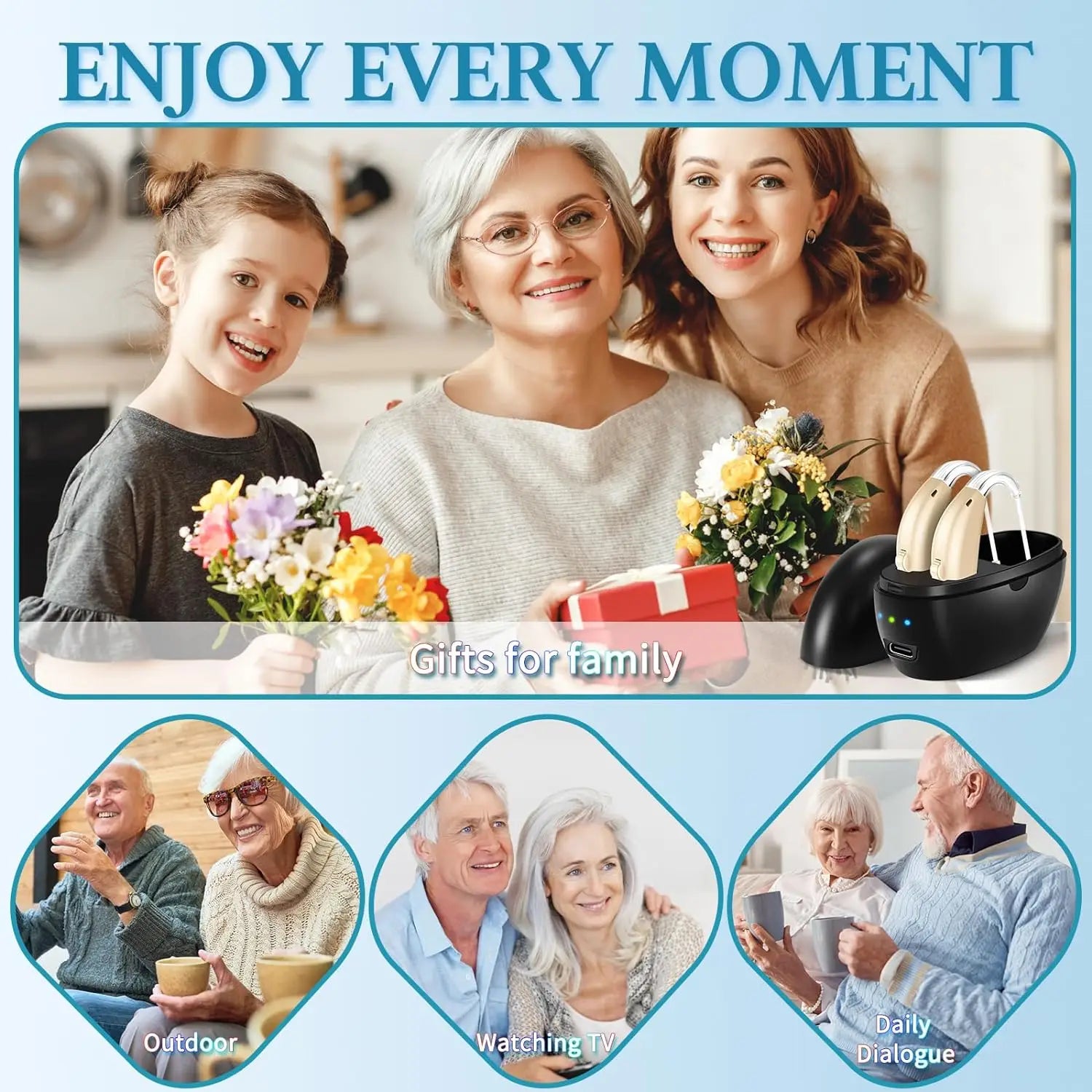 Rechargeable Hearing Aid for Seniors