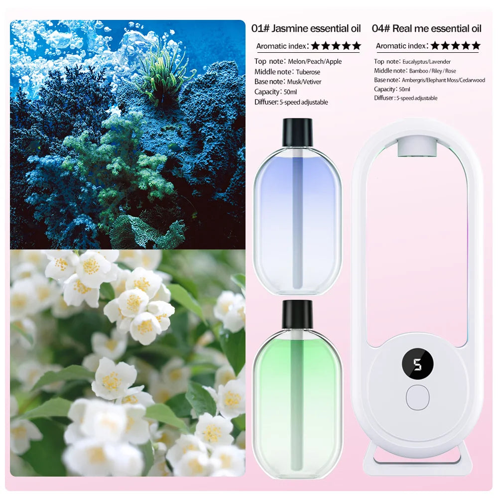 Rechargeable Portable Aroma Diffuser with Timed Spray Modes