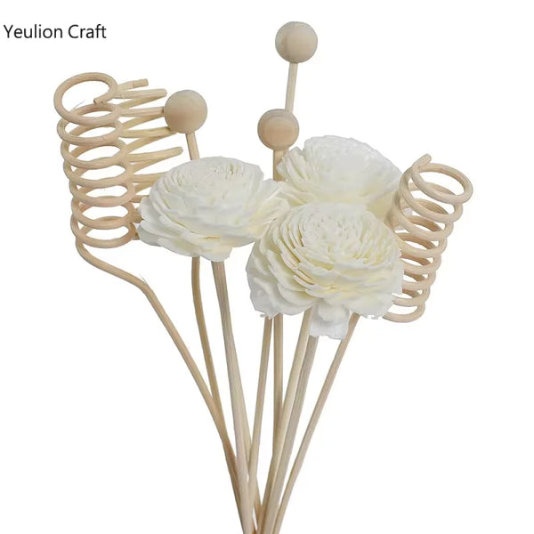 9PCS Flower Rattan Aromatherapy Diffuser Sticks – No Fire
