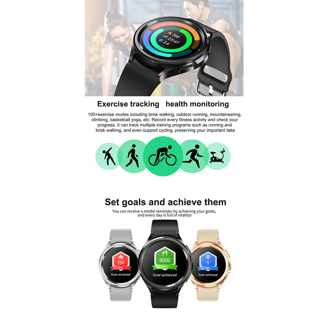 Watch 6 Classic 2025 Smart Watch Men Bluetooth Call GPS Fitness Tracker